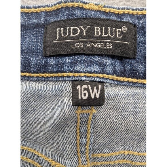 Judy Blue Jeans Womens 16W Boyfriend Fit Distressed Stretch Denim JB8286MD-PL - Picture 16 of 16